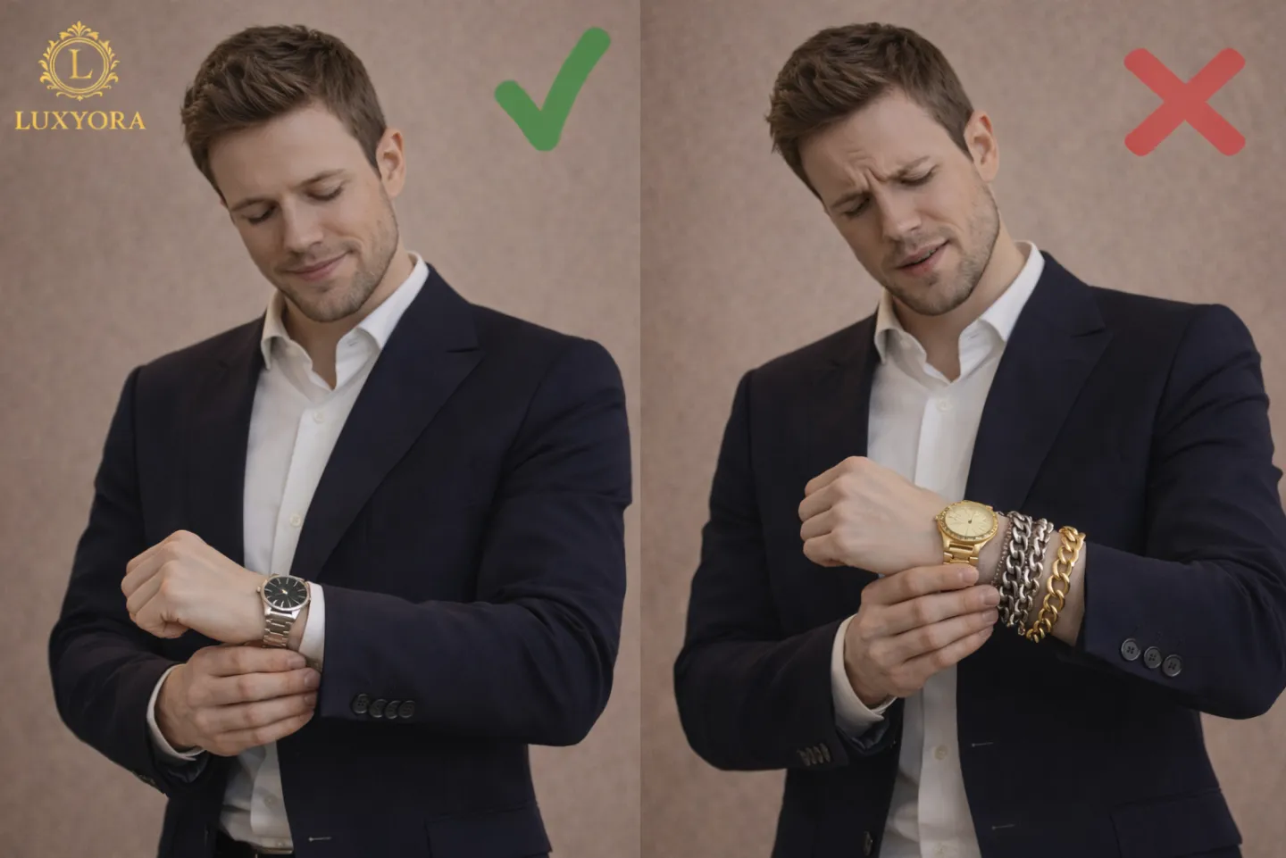 layer watches with bracelets