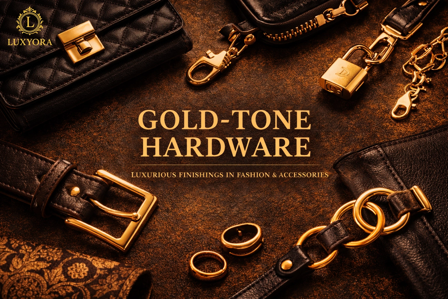 Gold-tone hardware