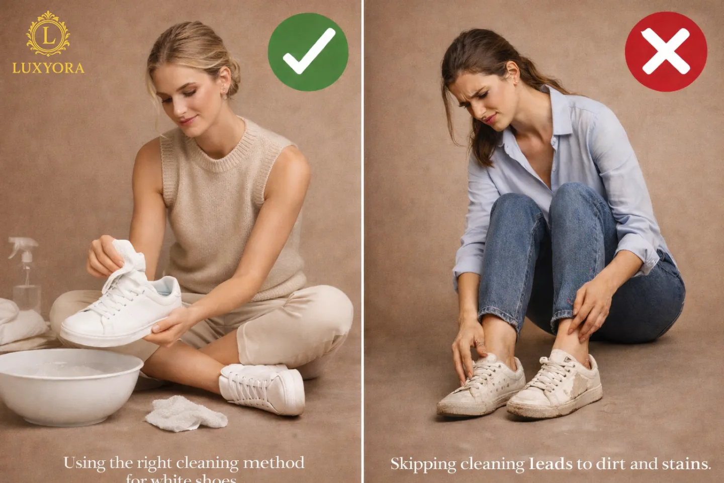clean white sneakers