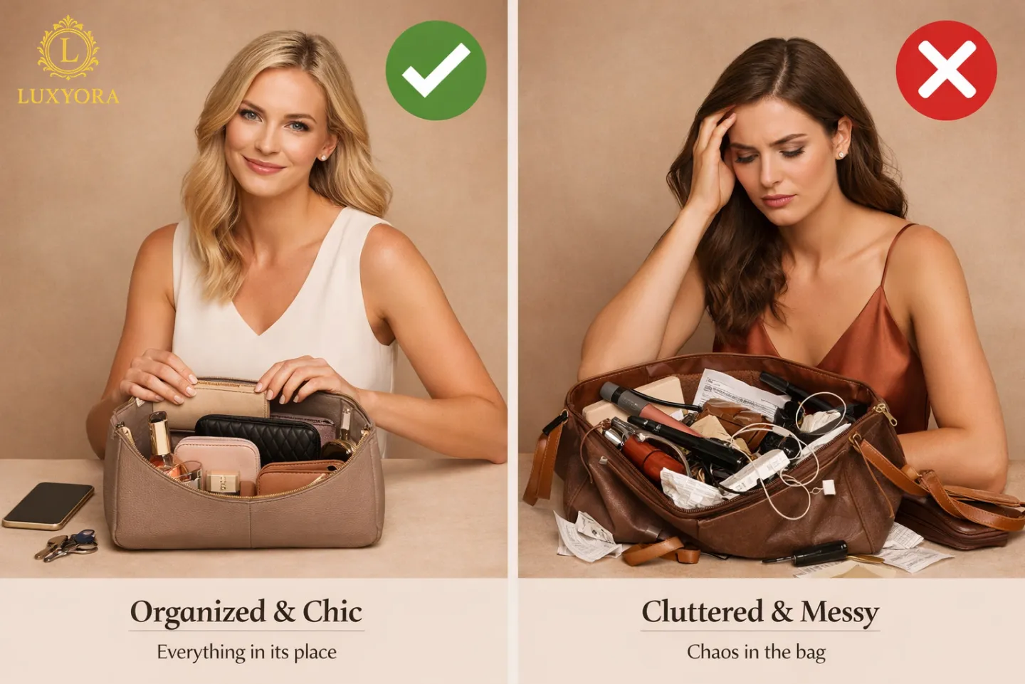 handbag organization